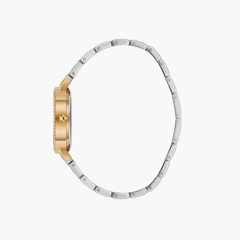 OMAX Women's Dual Tone Analog Metal Strap Watch - Image 2